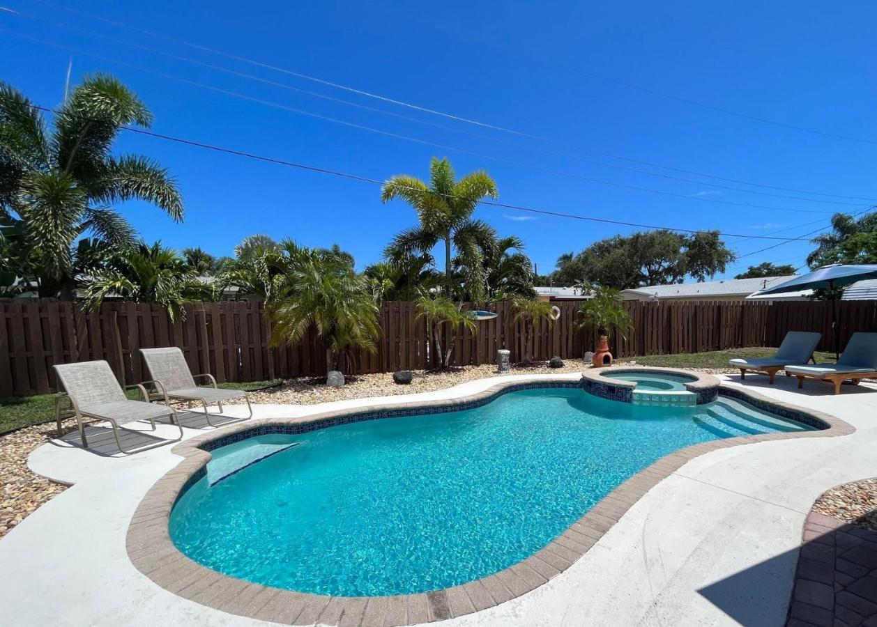 Paradise 4 Min To The Beach With Private Heated Pool Deerfield Beach Exterior photo