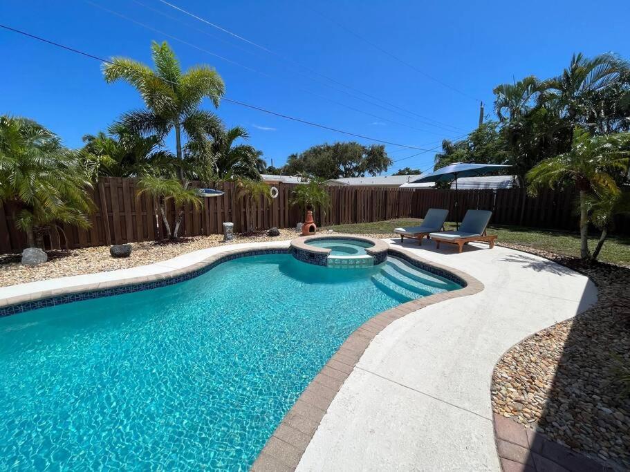 Paradise 4 Min To The Beach With Private Heated Pool Deerfield Beach Exterior photo